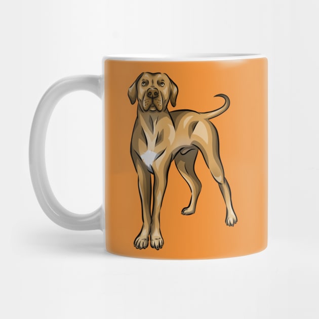 Cute Rhodesian Ridgeback Dog by Shirin Illustration